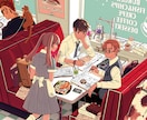 物語を感じる！しっかり背景付きイラスト描きます 日常、旅、ファンタジーなど様々なシチュエーションに対応 イメージ1