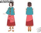 アニメ風のキャラクター資料を作成します 汎用性の高い全身二面図＆表情資料！似顔絵・男キャラ・人外可◎ イメージ4