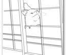 ペットの写真からシンプルな線画風イラスト描きます わんこ、ニャンコ、その他ペット全般◎プレゼントにもどうぞ！ イメージ4