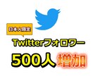 Twitterフォロワーを500人増やします 日本人のアクティブユーザーのフォロワー数増加・拡散。 イメージ1