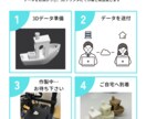 お持ちの3Dデータを3Dプリンタにて印刷します データをお預かり、3Dプリンタ用にデータ化印刷発送致します イメージ1