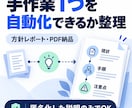 手作業1つの自動化方針を整理します 匿名化した1業務を整理し、実行手順のメモをPDFで納品 イメージ1
