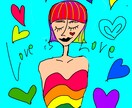 海外っぽいタッチで似顔絵描きます 海外雑誌に出てくるようなpopなタッチで書かせて頂きます イメージ2