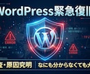 WordPress乗っ取り・改ざんの緊急復旧します サイトの異変、即調査。原因究明から復旧まで対応 イメージ1