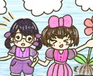 ゆるゆるな感じのイラストで似顔絵描きます 小学生が書いてます！安い早いかわいいそんなイラストです♪ イメージ1