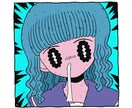 可愛くてどこか不思議な絵を描きます シュールでうにょうにょ目のキャラ描きます！全力で頑張ります！ イメージ1