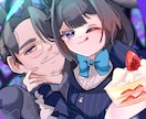 アニメ塗りの1枚絵イラストを制作します かわいい女の子、男の子のキャラクターの1枚絵を制作します。 イメージ1
