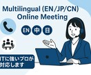 ITのプロ　多言語のビジネス会議をサポートします 英語・中国語・日本語対応　大手ITコンサル企業に勤務 イメージ1