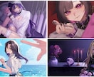 人物イラスト制作 厚塗りで用途にあった絵を描きます 商用可！アイコン＊立ち絵＊歌ってみたサムネ等幅広く制作します イメージ2