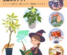 カットイラスト作成いたします 【商用可】WEBやチラシの挿絵に！2種類の絵柄から選べます イメージ2