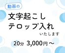 カット済み動画に字幕を入れて納品します 文字起こしからテロップまで、見やすく丁寧に仕上げます イメージ1