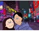 写真から素敵な旅行の思い出をイラストにします ウェルカムスペースや記念日のプレゼントに！ イメージ1
