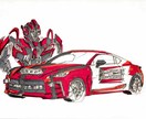 リクエストをもとに車のイラストを描きます サインペンでA4紙にスケッチします イメージ3