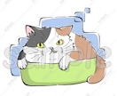 商用利用OK！猫の手書きイラスト販売しています SNS、パンフレットやチラシ、POP、名刺、印刷の素材に★C イメージ5