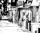 風景を漫画背景的（白黒・色・トーン使用）に描きます 名所・旧跡・町並み・日常の景色を漫画の背景チックに描きます イメージ3