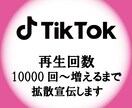 TikTok＋1万回～再生されるまで拡散します 圧倒的拡散力と低価格、音楽事務所が勧める拡散 イメージ1