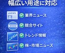 競合サイト・業界ニュースを毎日自動収集・要約します AIがあなたの代わりに巡回・要約。用途に応じて幅広く活用 イメージ4