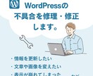 ワードプレスサイトの不具合を修理・修正します 情報を更新したい、文章や画像を変更したい、表示が崩れたなど イメージ1