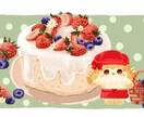 描き込みたっぷりの食べ物とキャラアイコン描きます 食べ物も主役にした、描き込み重視のキャラクターアイコン イメージ2