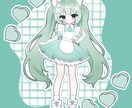 SNSアイコンや立ち絵などお描きします かわいい萌えイラストです アイコンやグッズなどにぜひ♡ イメージ1
