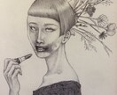 iPadで線画イラスト描きます 繊細な人物の線画イラスト描きます。完全に扱いづらいです。 イメージ4