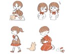 副業初心者の方にも◎ほっこりイラスト制作します 【商用利用可】親しみやすさUP！あたたかい手描きイラスト イメージ3