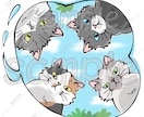 商用利用OK！猫の手書きイラスト販売しています SNS、パンフレットやチラシ、POP、名刺、印刷の素材に★A イメージ1