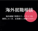 海外就職(現地採用・駐在)の相談に乗ります あなたのキャリアに海外就職という選択肢を！ イメージ1