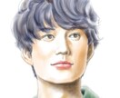 デジタルによる鉛筆&淡彩でふんわり似顔絵描きます 好きな色彩イメージでふんわり優しい雰囲気を演出します イメージ4