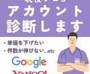 リスティング広告アカウントを診断いたします ボトルネックを診断し改善策をご提案 イメージ1