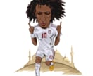 サッカー選手のイラスト描きます サッカー選手をロゴ・アイコン化！ イメージ1