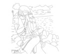 SNSアイコンで使用できる線画イラストを提供します 日常のSNSのアイコンにスパイスを イメージ7
