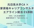 エアライン志望者向け｜ES添削します 元日系大手CA勤務10年　現キャリアコンサルタントが指導 イメージ1