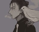エモーショナルなイラスト描きます アンニュイでダークな人物イラストが得意です！ イメージ5