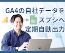 GA4のデータをスプシに定期自動出力します 業務効率化。手動入力のストレス0。定期自動更新だからミス0。 イメージ1