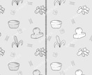 線画のみのスッキリとしたパターンをお作りします 包装紙や背景、壁紙など柔軟にご利用いただけます！ イメージ4