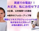 貴方に代わって英語で電話対応します 迅速、真心込めた対応であなたに安心を届けます イメージ1