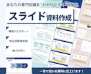 見やすく伝わるスライド資料を作成します 想いを“伝わる形”に、構成から丁寧に整えます イメージ1