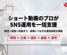 ショート動画のプロがSNS運用一括支援します SNS運用は設計で変わる。制作〜投稿を一貫支援 イメージ1