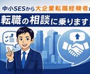 大企業転職経験者が転職の相談に乗ります 中小SESから大手SEへの転職経験を基に相談に乗ります！ イメージ1