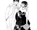 お写真から繊細なイラストをお作りします 白黒+ワンポイントカラーでカッコ可愛いシンプルイラスト♡ イメージ9
