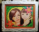 肖像画キャドル・ヌアージュフレーム入りお届けします 肖像画を描き、手作りフレームに入れてお届けします イメージ1
