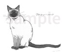 ペット似顔絵◆うちのこイラストお描きします おなまえ付き★インク１色でおしゃれにカッコかわいく イメージ8