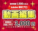 Adobe認定プロが高品質な動画編集を提供します SNS動画・PR映像お任せください。初回3,000円！ イメージ1