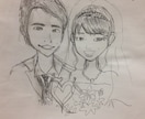 似顔絵付き♡ウェルカムボードデザインします 似顔絵は紙に手書きからデジタル化します♬ イメージ3