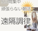 5日間｜頑張らない朝活｜重い心身を遠隔で調律します ５日間完全個別｜寝たままOK｜1on1朝の遠隔エネルギー調律 イメージ1