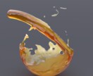 水・液体の飛沫CGアニメーションを制作します 「AIで作った感」が出ない液体表現。商品の形もロゴもそのまま イメージ4