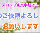 日本語の動画の文字起こしを致します できるだけ早く編集、提出致します。 イメージ1