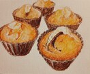 果物や木の実、焼菓子、スイーツなどをお描きします /写真などを元にスケッチ風仕上げ イメージ5