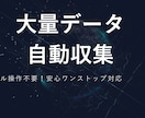 大量データ自動収集します ツール操作不要！安心ワンストップ対応 イメージ1